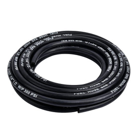 EVIL ENERGY front view of 25ft marine fuel hose showing coiled length and durable cover