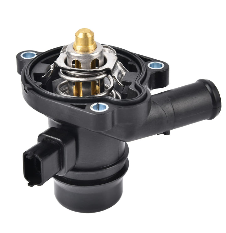 EVIL ENERGY front view of thermostat housing assembly showing fit and durability benefits