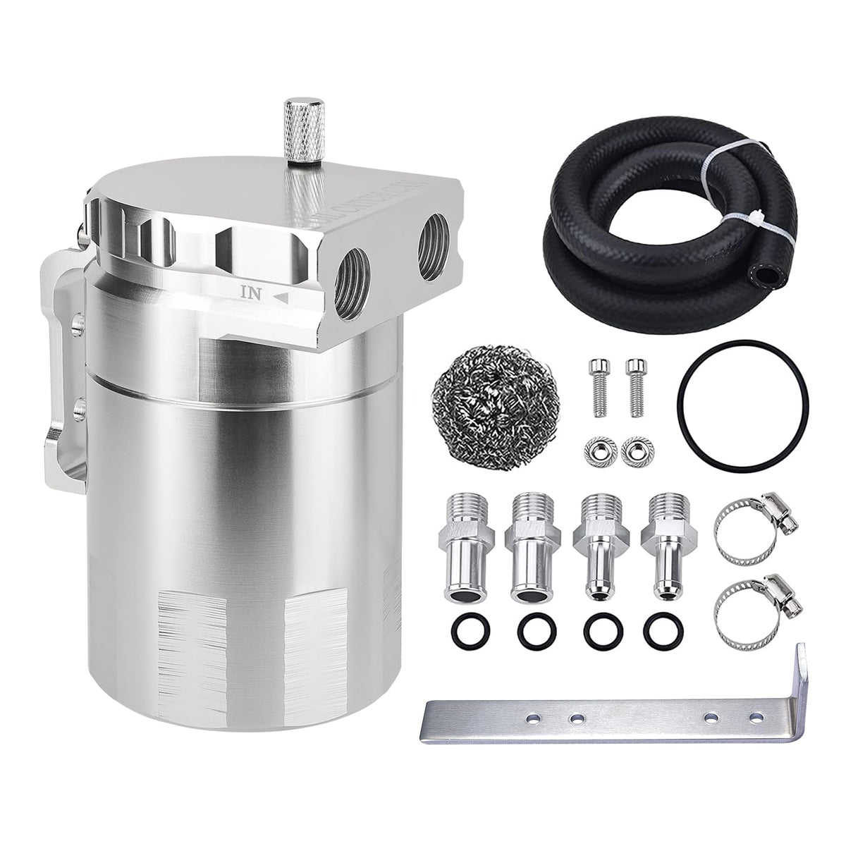 EVIL ENERGY front view can showing compact aluminum body and threaded ports for leak prevention