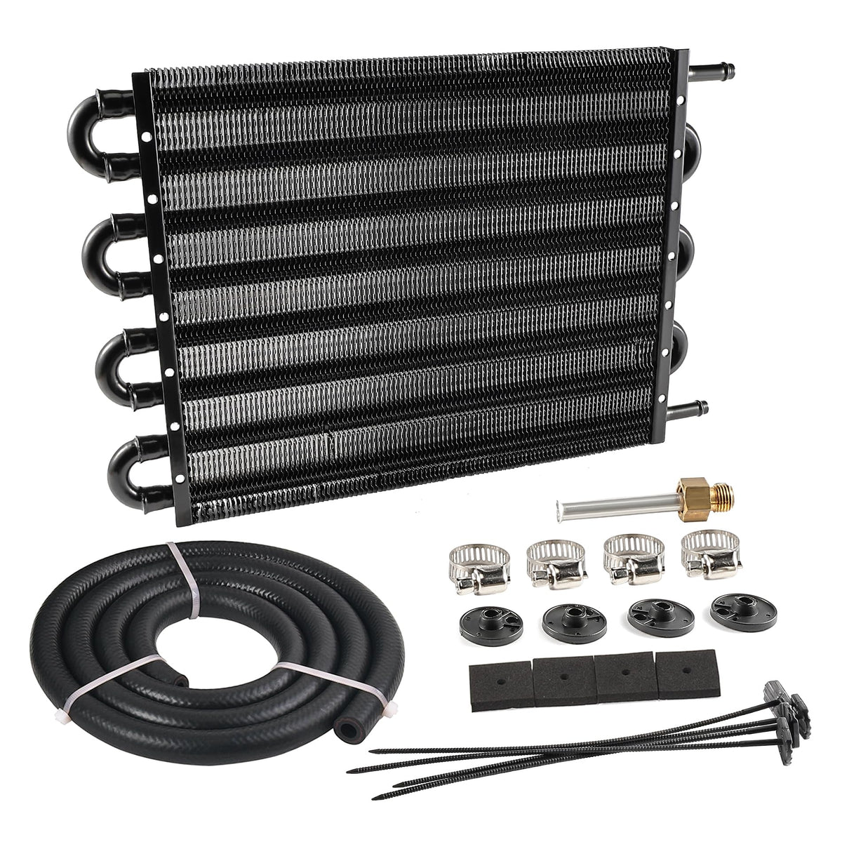 EVIL ENERGY front view cooler showing compact aluminum core and black finish for durability