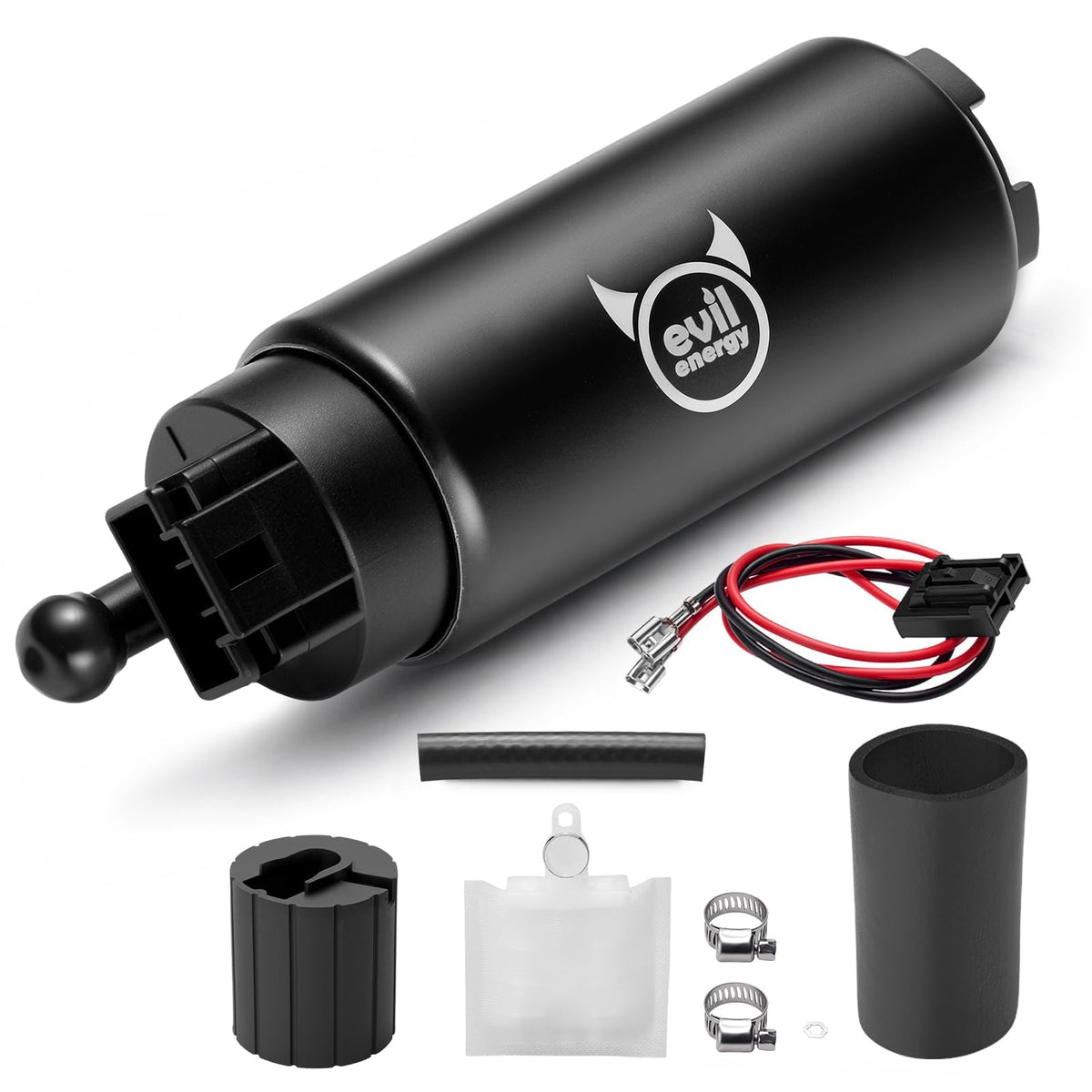 EVIL ENERGY front view intank pump showing compact design and reliable flow