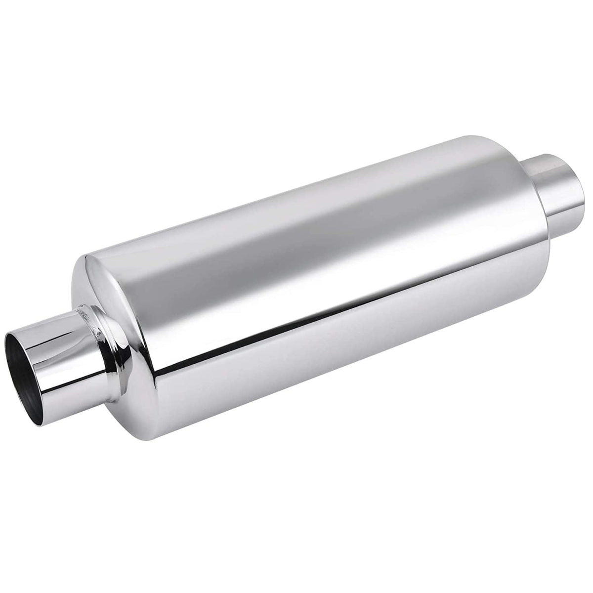 EVIL ENERGY muffler front view showing polished housing and deep-tone promise