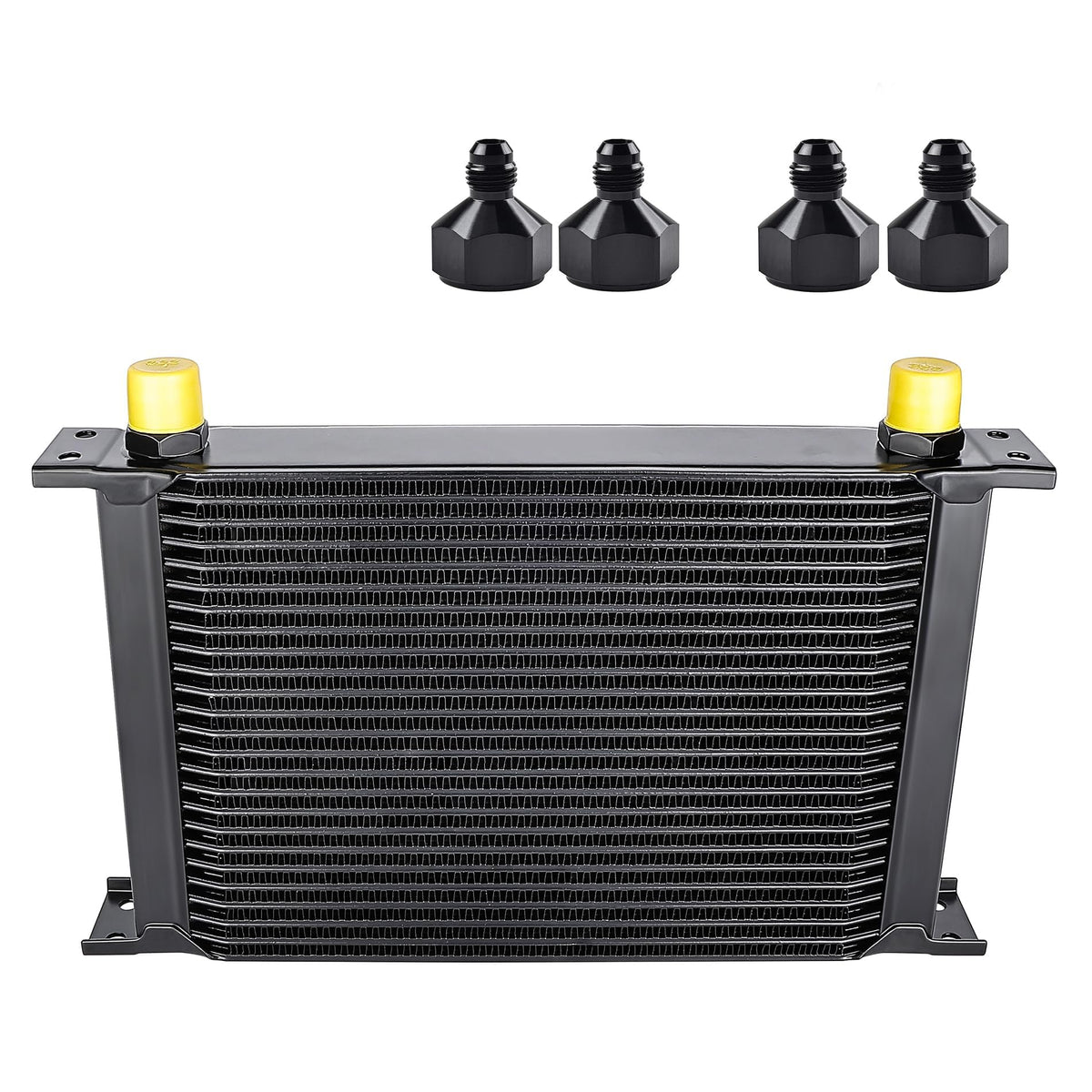 EVIL ENERGY front view of oil cooler showing compact cooling surface and mounting benefit