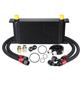 EVIL ENERGY front view of cooler kit showing packaged contents and fitment benefit