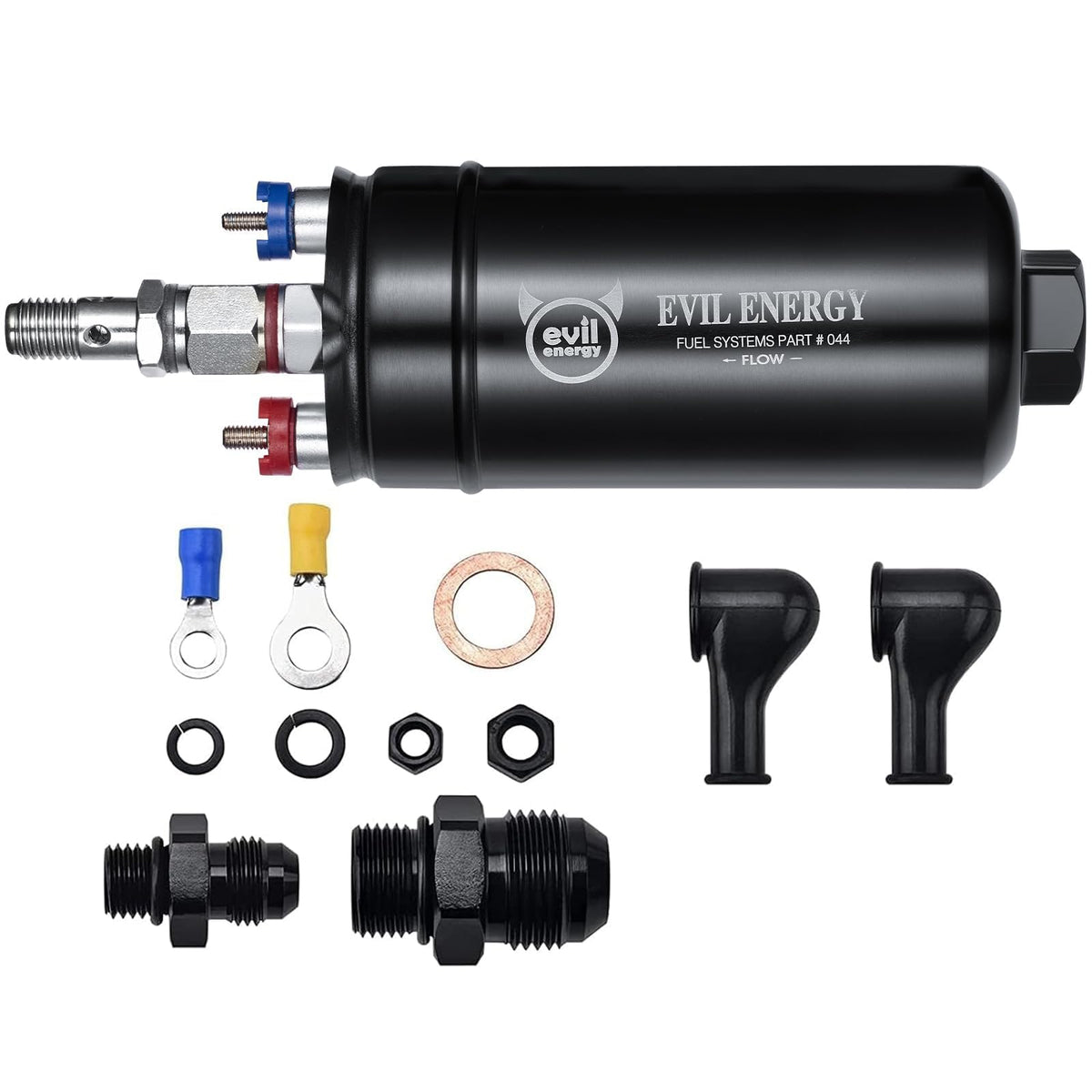 EVIL ENERGY front view pump showing compact housing and mounting for reliable fit