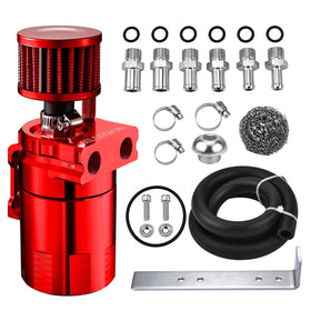 EVIL ENERGY front view red catch can showing compact design and quick mount benefit
