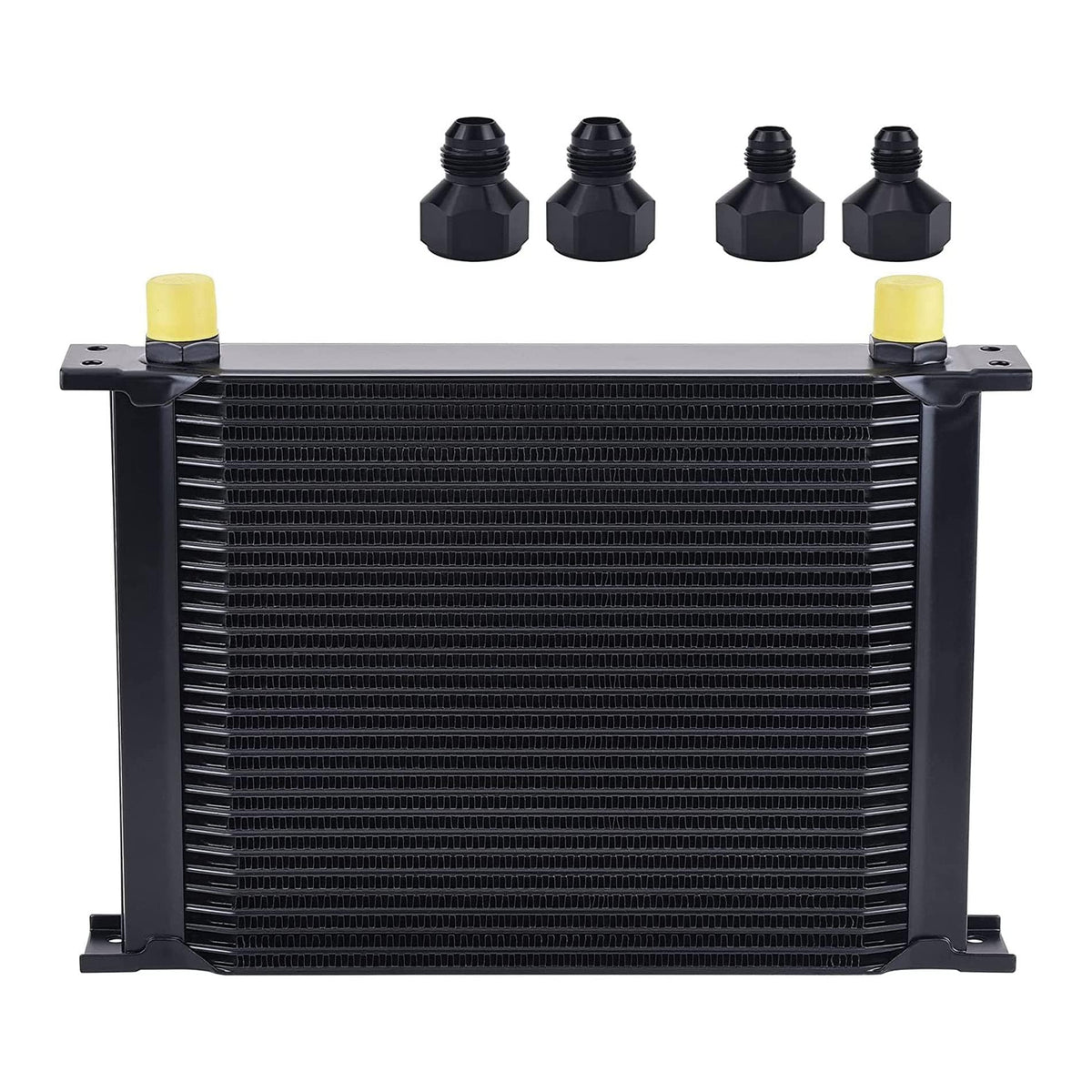 EVIL ENERGY front view of 30-row cooler showing compact core and benefits of high airflow