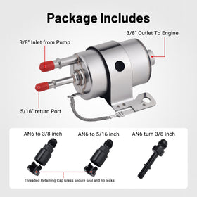 EVIL ENERGY 58psi fuel pressure regulator front showing integrated filter for consistent fuel delivery