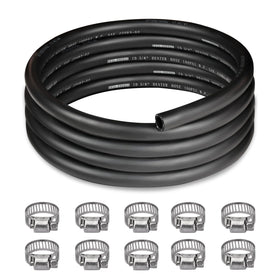 EVIL ENERGY front view of 10ft heater hose showing full coiled length and clamps