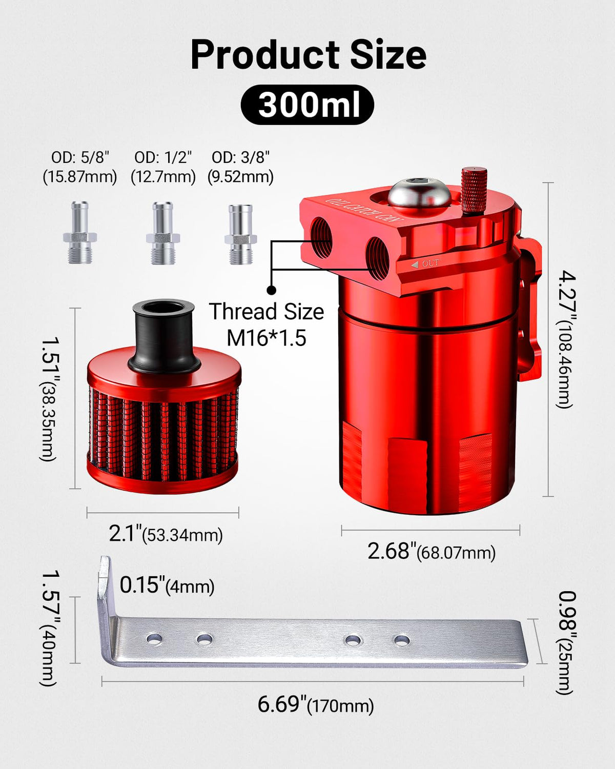 EVIL ENERGY hose and bracket kit layout with components ready for versatile installation