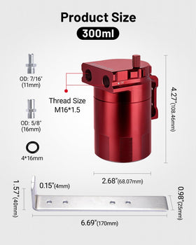 EVIL ENERGY 5ft 3/8 inch NBR hose and M16x1.5 fittings ready for universal PCV installation