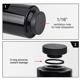EVIL ENERGY hose connection detail showing secure fit and leak prevention
