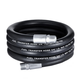 EVIL ENERGY front view of hose showing full 12ft length and durable cover for reliable refueling