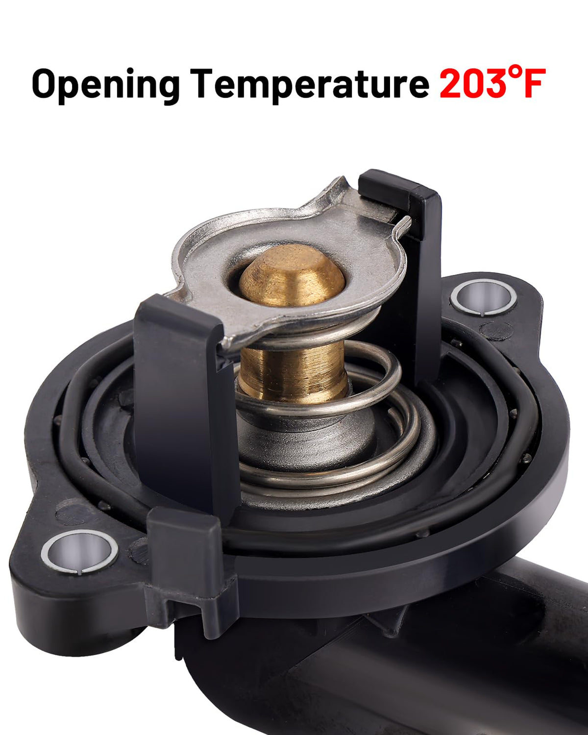 EVIL ENERGY housing installed on engine demonstrating correct alignment and improved coolant routing