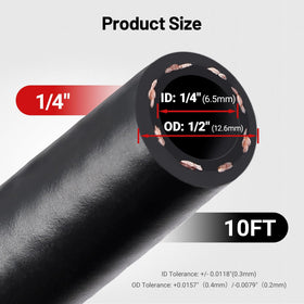EVIL ENERGY close-up of NBR inner tube showing fuel-resistant material benefits