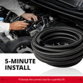 EVIL ENERGY hose installed in engine bay showing neat routing and reliable cooler connection