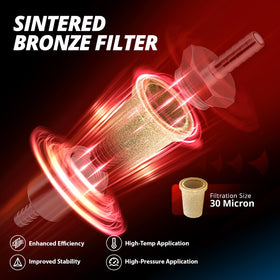 EVIL ENERGY installed on a motorcycle fuel line demonstrating improved system protection
