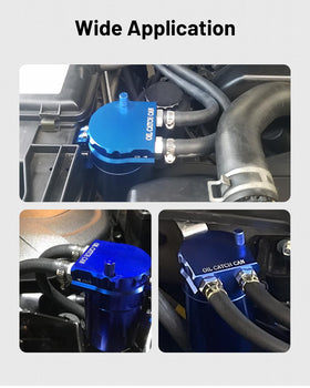 EVIL ENERGY catch can in garage lifestyle scene showing improved engine cleanliness