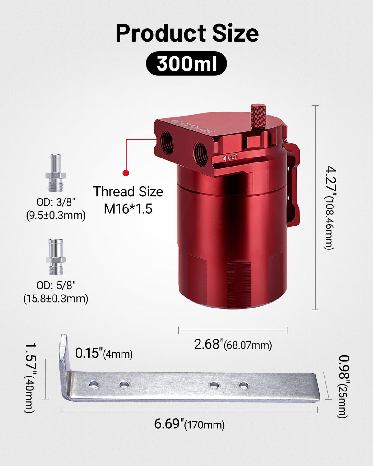 EVIL ENERGY NBR hose and M16×1.5 fittings displayed for durable, heat-resistant connection