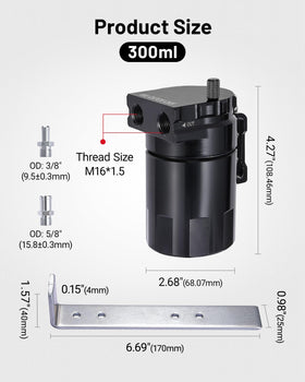 EVIL ENERGY NBR hose and M16x1.5 threaded ports displayed to show durable fit and heat resistance
