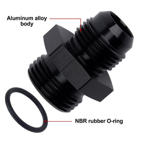 EVIL ENERGY close detail of NBR O-ring seated in adapter, highlights reliable leak prevention