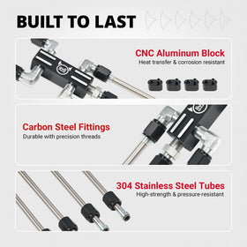 EVIL ENERGY O-rings and shims detail showing leak-proof sealing benefit