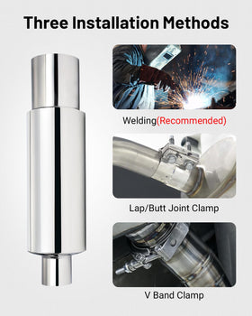 EVIL ENERGY 4 inch outlet polished tip showing bold visual finish and exhaust flow