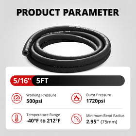 EVIL ENERGY visible polyester braid reinforcement for improved burst strength