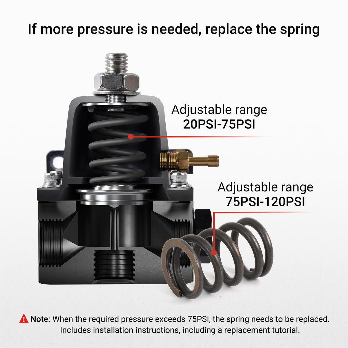 EVIL ENERGY pressure gauge installed on regulator showing readout for accurate setup