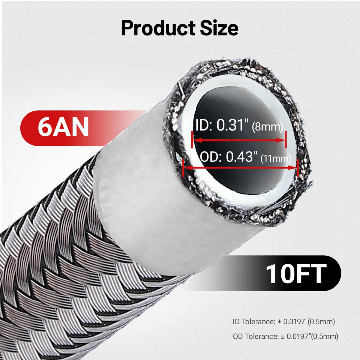EVIL ENERGY PTFE inner liner cutaway detail showing chemical resistance and clean flow
