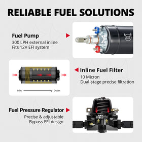 EVIL ENERGY external 300LPH pump side profile highlighting high-flow capability