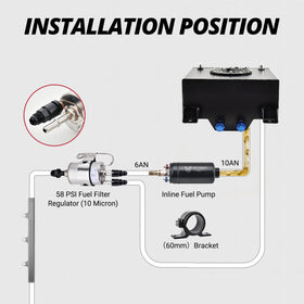 EVIL ENERGY external pump side profile, demonstrates compact high-flow design