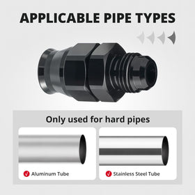 EVIL ENERGY side profile showing 6AN thread (9/16-18 UNF) for reliable flare seal