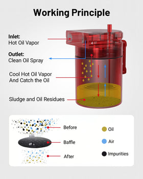 EVIL ENERGY catch can held in hand to show compact 300ml size advantage