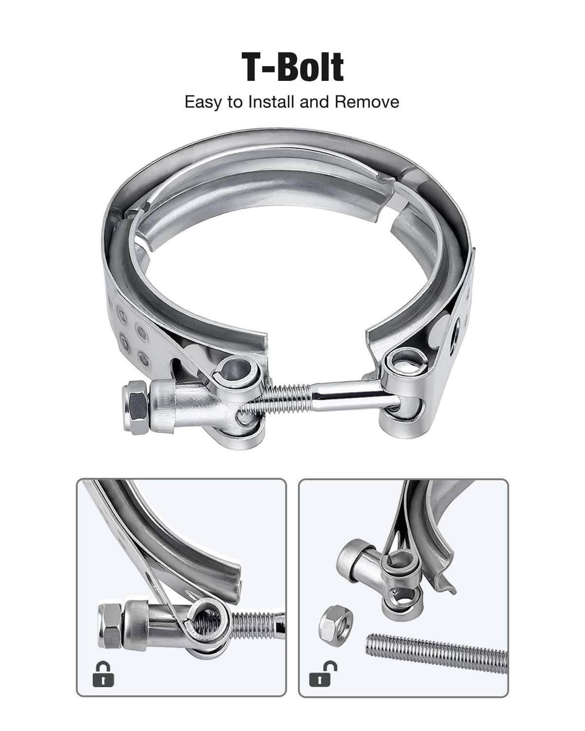 EVIL ENERGY T-bolt thread detail showing M8x1.25 for reliable tightening
