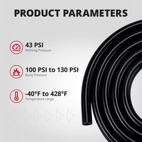 EVIL ENERGY flexible hose being bent to show temperature resilience and kink resistance