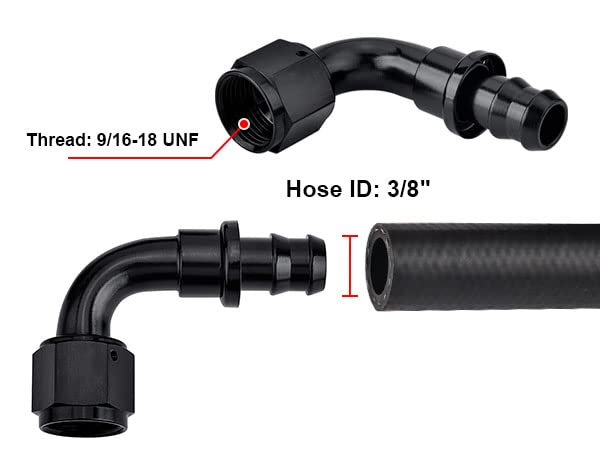 EVIL ENERGY close-up of 9/16-18 UNF 6AN thread for secure connection and leak resistance