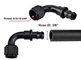 EVIL ENERGY close-up of 9/16-18 UNF 6AN thread for secure connection and leak resistance