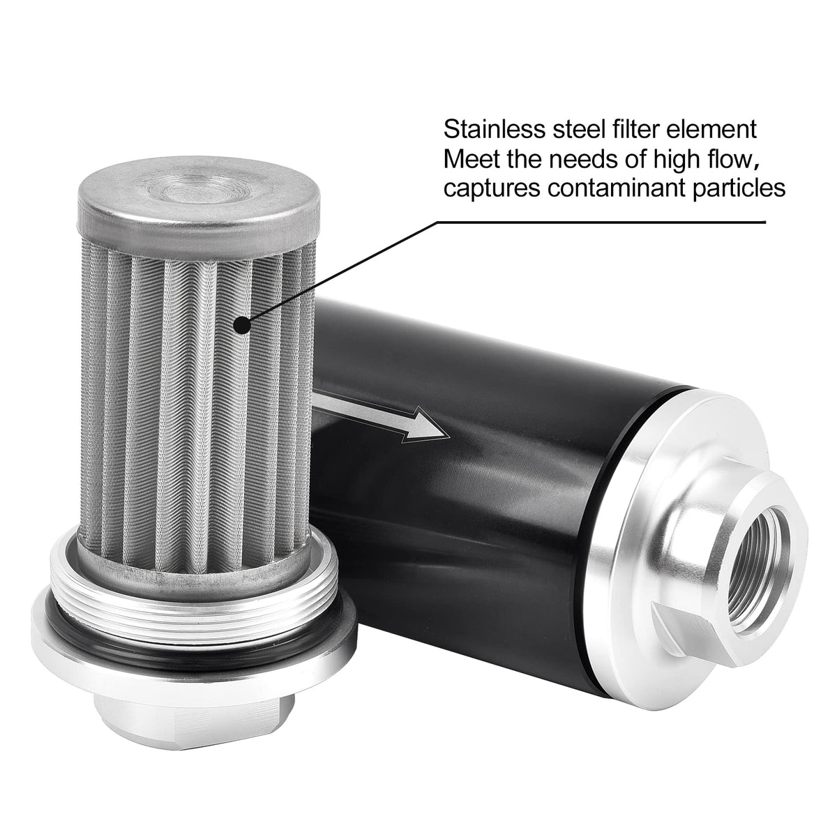 EVIL ENERGY top cap and O-ring detail, emphasizes secure seal and leak prevention benefit
