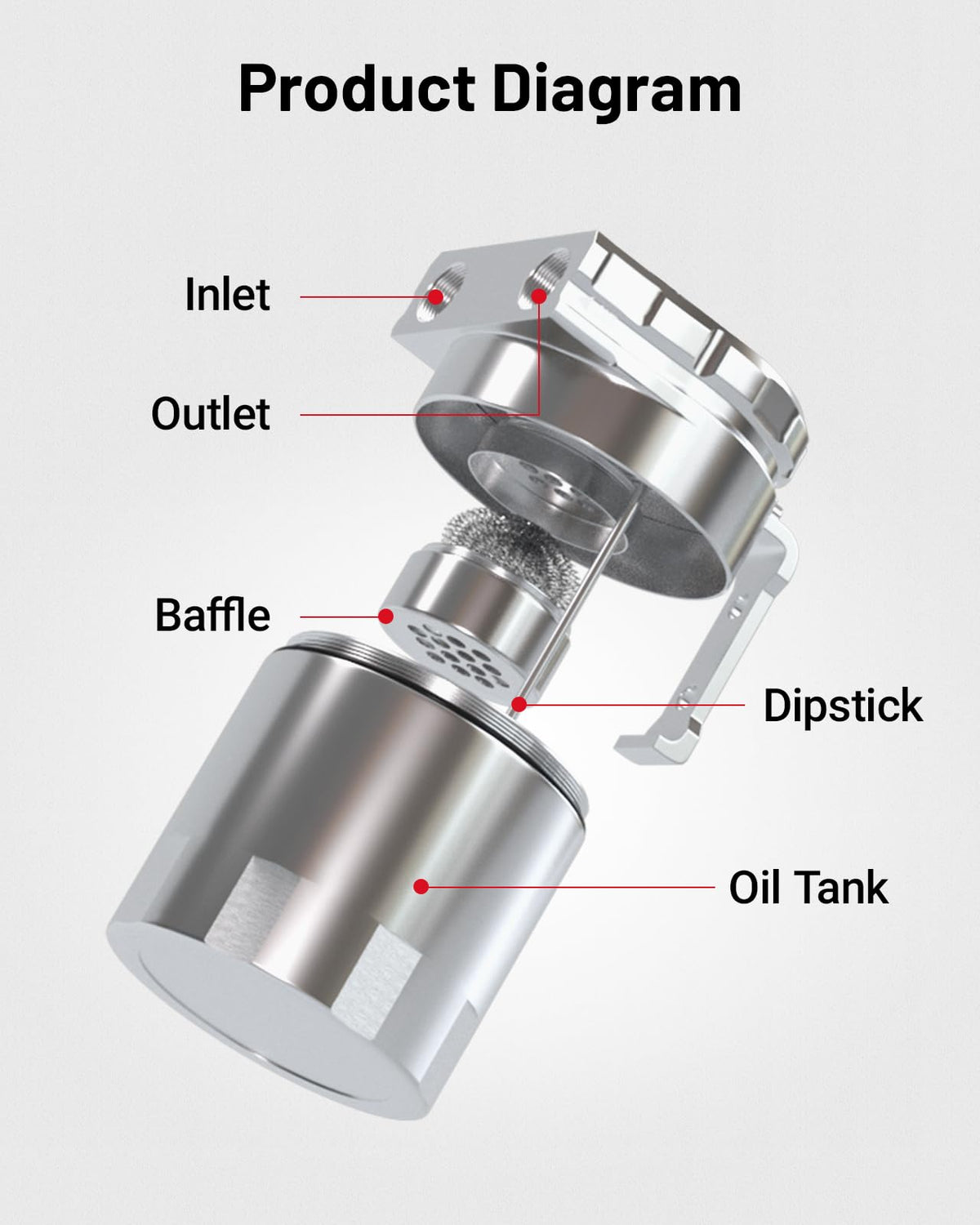 EVIL ENERGY top view with removable baffle open for easy cleaning and maintenance access