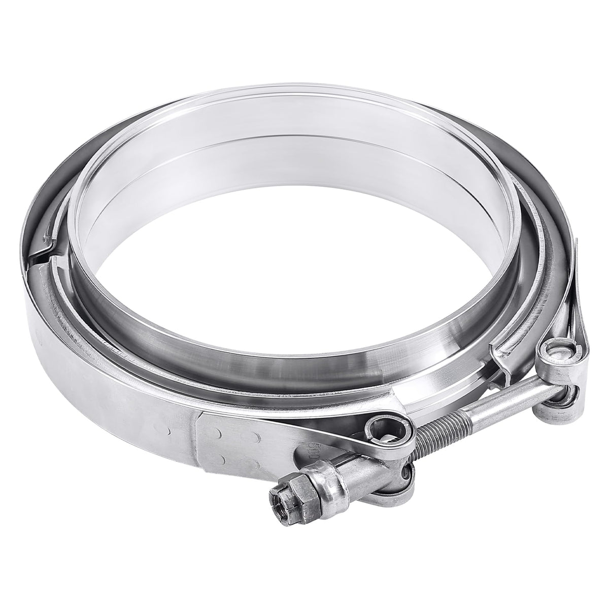 EVIL ENERGY front view of V-band clamp showing secure fit and durability