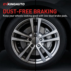 evkingauto installed front brake pad on caliper illustrating straightforward replacement benefit