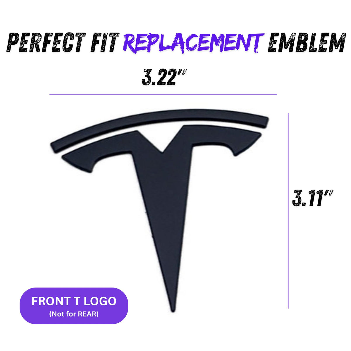 EVMIZE T logo close-up showing metal texture and scratch-resistant coating