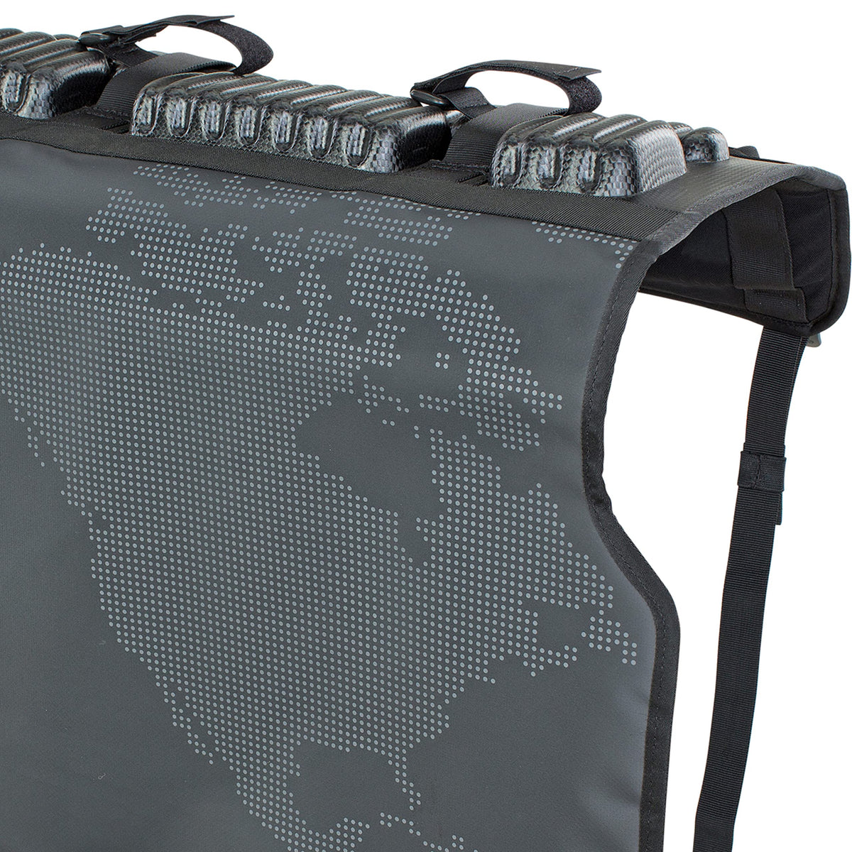 EVOC tarpaulin close-up highlighting durable waterproof material benefit