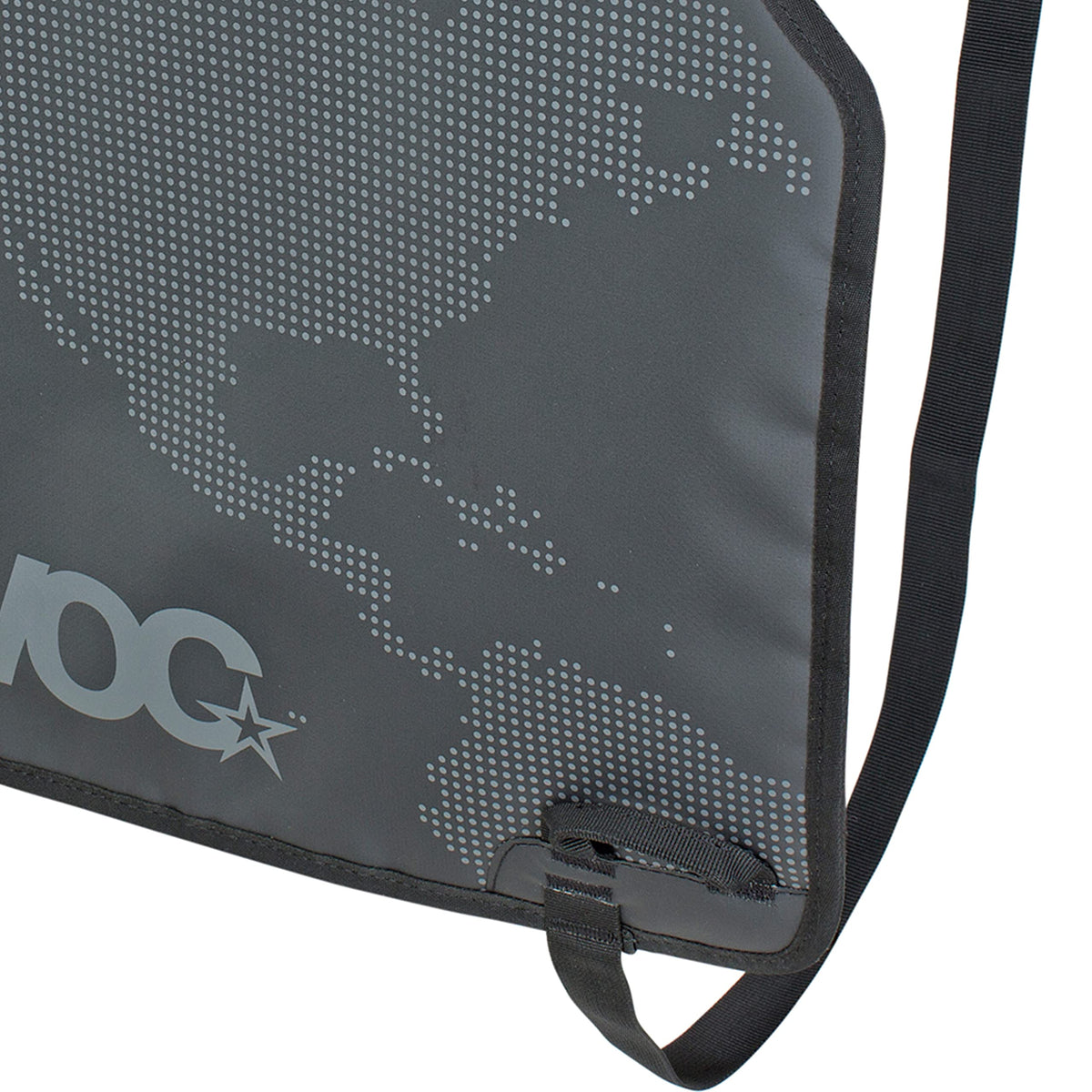 EVOC straps and fixation points detail showing secure bike anchoring