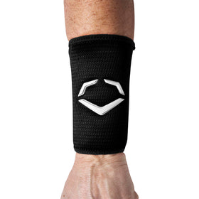Player wearing EvoShield Pro-SRZ in game, demonstrating wrist protection during swing