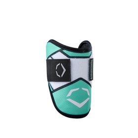 EvoShield front packaging showing Seafoam youth elbow guard and benefits