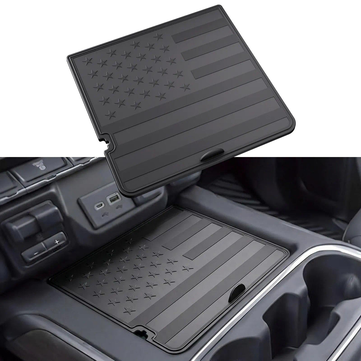 EVPLNT front view of center console cover showing OEM look and neat fit