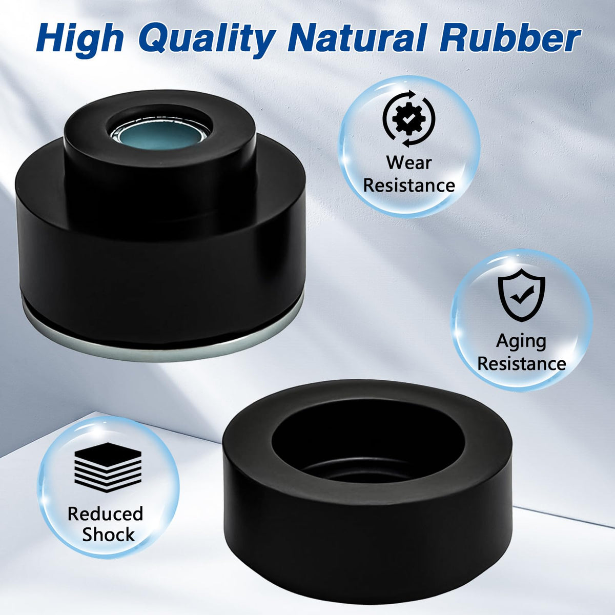 EVRBUL rubber bushing close-up showing texture and durable cushioning