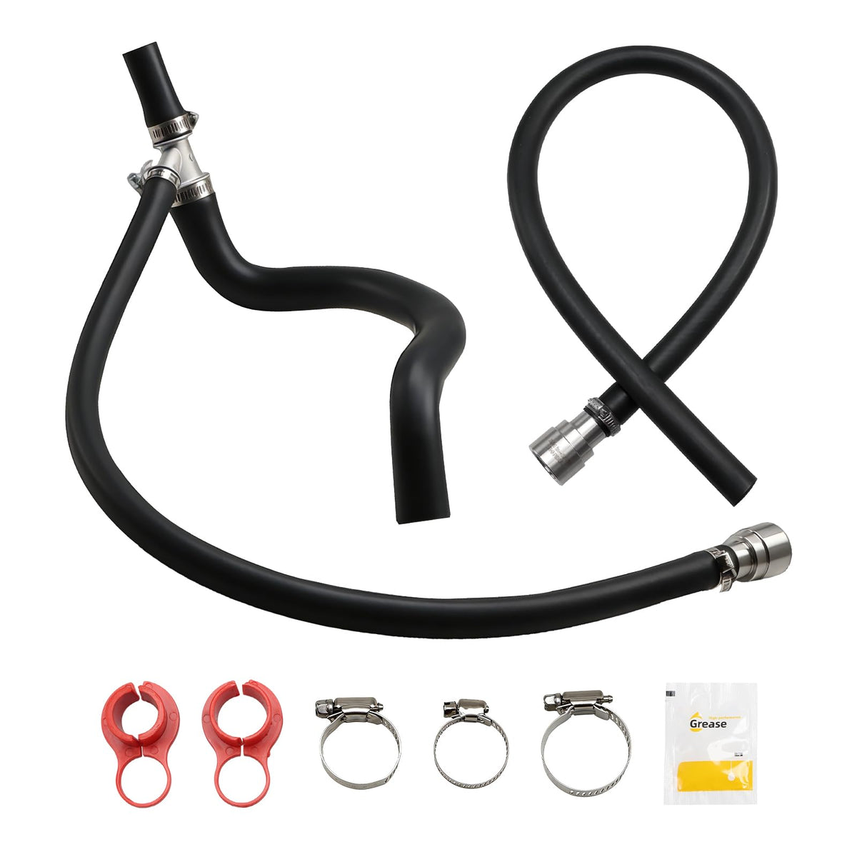 EVRBUL front assembly overview showing entire heater hose kit and benefits of complete replacement